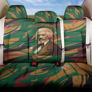 Frederick Douglass Back Car Seat Cover Green Abstract Design Civil Rights Leader Quote on Race and Humanity - African Pride