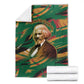 Frederick Douglass Blanket Green Abstract Design Civil Rights Leader Quote on Race and Humanity - African Pride