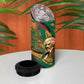 Frederick Douglass 4 in 1 Can Cooler Tumbler Green Abstract Design Civil Rights Leader Quote on Race and Humanity - African Pride