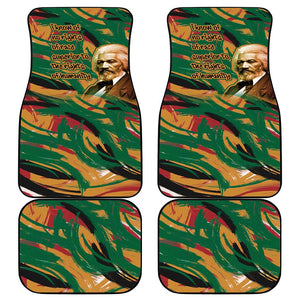 Frederick Douglass Car Mats Green Abstract Design Civil Rights Leader Quote on Race and Humanity - African Pride