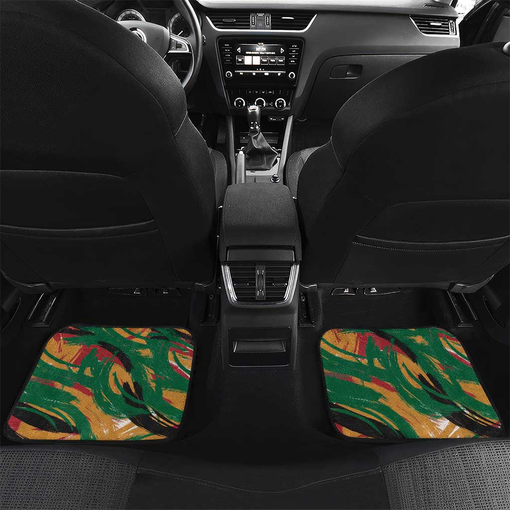 Frederick Douglass Car Mats Green Abstract Design Civil Rights Leader Quote on Race and Humanity - African Pride