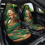 Frederick Douglass Car Seat Cover Green Abstract Design Civil Rights Leader Quote on Race and Humanity - African Pride