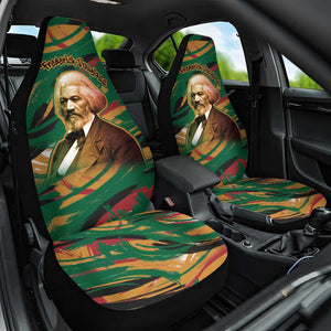 Frederick Douglass Car Seat Cover Green Abstract Design Civil Rights Leader Quote on Race and Humanity - African Pride
