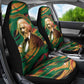 Frederick Douglass Car Seat Cover Green Abstract Design Civil Rights Leader Quote on Race and Humanity - African Pride