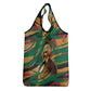 Frederick Douglass Grocery Bag Green Abstract Design Civil Rights Leader Quote on Race and Humanity - African Pride