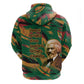 Frederick Douglass Hoodie Green Abstract Design Civil Rights Leader Quote on Race and Humanity - African Pride