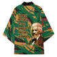 Frederick Douglass Kimono Green Abstract Design Civil Rights Leader Quote on Race and Humanity - African Pride