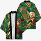 Frederick Douglass Kimono Green Abstract Design Civil Rights Leader Quote on Race and Humanity - African Pride