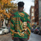 Frederick Douglass Long Sleeve Shirt Green Abstract Design Civil Rights Leader Quote on Race and Humanity - African Pride