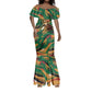 Frederick Douglass Mermaid Dress Green Abstract Design Civil Rights Leader Quote on Race and Humanity - African Pride