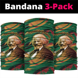 Frederick Douglass Neck Gaiter Green Abstract Design Civil Rights Leader Quote on Race and Humanity - African Pride