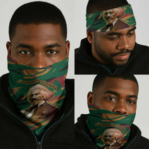 Frederick Douglass Neck Gaiter Green Abstract Design Civil Rights Leader Quote on Race and Humanity - African Pride