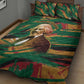 Frederick Douglass Quilt Bed Set Green Abstract Design Civil Rights Leader Quote on Race and Humanity - African Pride