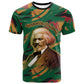 Frederick Douglass T shirt Green Abstract Design Civil Rights Leader Quote on Race and Humanity TS04