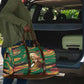 Frederick Douglass Travel Bag Green Abstract Design Civil Rights Leader Quote on Race and Humanity - African Pride