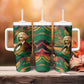 Frederick Douglass Tumbler With Handle Green Abstract Design Civil Rights Leader Quote on Race and Humanity - African Pride
