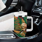 Frederick Douglass Tumbler With Handle Green Abstract Design Civil Rights Leader Quote on Race and Humanity - African Pride