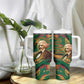 Frederick Douglass Tumbler With Handle Green Abstract Design Civil Rights Leader Quote on Race and Humanity - African Pride