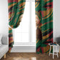 Frederick Douglass Window Curtain Green Abstract Design Civil Rights Leader Quote on Race and Humanity - African Pride