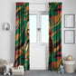 Frederick Douglass Window Curtain Green Abstract Design Civil Rights Leader Quote on Race and Humanity - African Pride