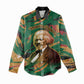 Frederick Douglass Women Casual Shirt Green Abstract Design Civil Rights Leader Quote on Race and Humanity - African Pride