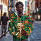 Frederick Douglass Zip Hoodie Green Abstract Design Civil Rights Leader Quote on Race and Humanity - African Pride