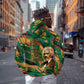Frederick Douglass Zip Hoodie Green Abstract Design Civil Rights Leader Quote on Race and Humanity - African Pride