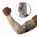 Frederick Douglass Arm Sleeves Sepia Newspaper Collage Civil Rights March Historic Quote Design - African Pride