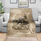 Frederick Douglass Blanket Sepia Newspaper Collage Civil Rights March Historic Quote Design - African Pride