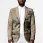 Frederick Douglass Blazer Sepia Newspaper Collage Civil Rights March Historic Quote Design - African Pride