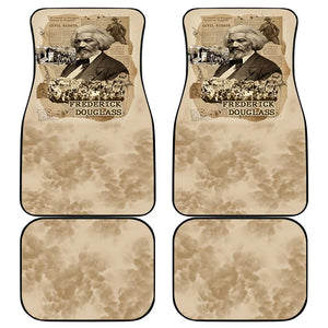 Frederick Douglass Car Mats Sepia Newspaper Collage Civil Rights March Historic Quote Design - African Pride