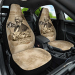 Frederick Douglass Car Seat Cover Sepia Newspaper Collage Civil Rights March Historic Quote Design - African Pride