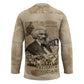 Frederick Douglass Hockey Jersey Sepia Newspaper Collage Civil Rights March Historic Quote Design - African Pride