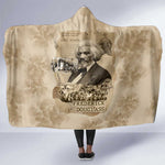 Frederick Douglass Hooded Blanket Sepia Newspaper Collage Civil Rights March Historic Quote Design - African Pride
