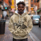 Frederick Douglass Hoodie Sepia Newspaper Collage Civil Rights March Historic Quote Design - African Pride