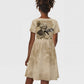 Frederick Douglass Kid Short Sleeve Dress Sepia Newspaper Collage Civil Rights March Historic Quote Design TS04
