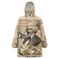 Frederick Douglass Kid Wearable Blanket Hoodie Sepia Newspaper Collage Civil Rights March Historic Quote Design - African Pride