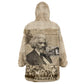 Frederick Douglass Kid Wearable Blanket Hoodie Sepia Newspaper Collage Civil Rights March Historic Quote Design - African Pride