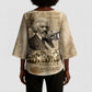 Frederick Douglass Kimono Sleeve Blouse Sepia Newspaper Collage Civil Rights March Historic Quote Design - African Pride