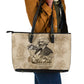 Frederick Douglass Leather Tote Bag Sepia Newspaper Collage Civil Rights March Historic Quote Design - African Pride