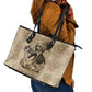 Frederick Douglass Leather Tote Bag Sepia Newspaper Collage Civil Rights March Historic Quote Design - African Pride