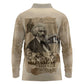 Frederick Douglass Long Sleeve Polo Shirt Sepia Newspaper Collage Civil Rights March Historic Quote Design - African Pride