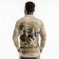 Frederick Douglass Long Sleeve Polo Shirt Sepia Newspaper Collage Civil Rights March Historic Quote Design - African Pride