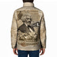 Frederick Douglass Padded Jacket Sepia Newspaper Collage Civil Rights March Historic Quote Design - African Pride