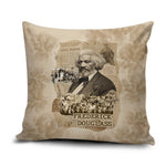 Frederick Douglass Pillow Cover Sepia Newspaper Collage Civil Rights March Historic Quote Design - African Pride