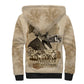 Frederick Douglass Sherpa Hoodie Sepia Newspaper Collage Civil Rights March Historic Quote Design - African Pride