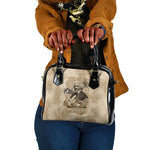 Frederick Douglass Shoulder Handbag Sepia Newspaper Collage Civil Rights March Historic Quote Design - African Pride