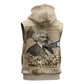 Frederick Douglass Sleeveless Hoodie Sepia Newspaper Collage Civil Rights March Historic Quote Design - African Pride