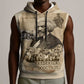 Frederick Douglass Sleeveless Hoodie Sepia Newspaper Collage Civil Rights March Historic Quote Design - African Pride
