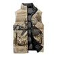 Frederick Douglass Sleeveless Puffer Jacket Sepia Newspaper Collage Civil Rights March Historic Quote Design - African Pride